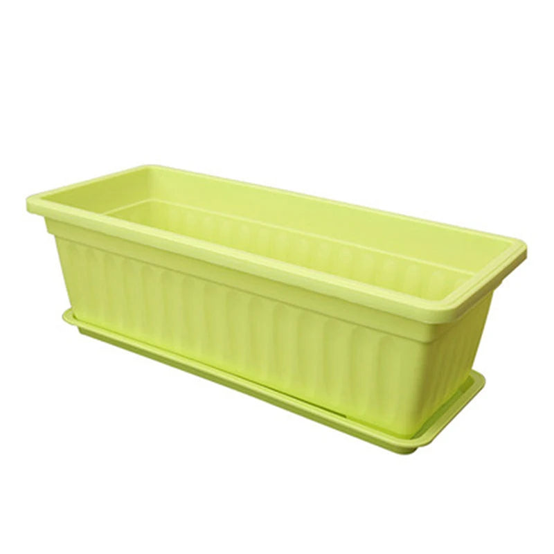 1Set Plastic Vegetable Planters Rectangular Flowerpots For Balcony Indoor Gardening Breathable Plants Pots Garden Tools