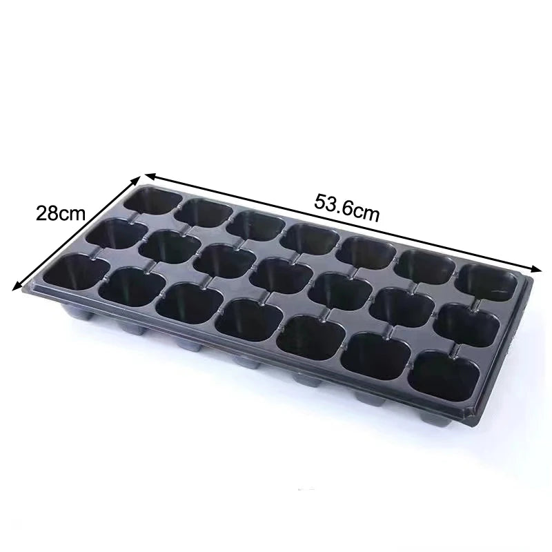 Hot！NEW 10Pcs Seedling Trays Plastic Gardening Germination Trays Black Seedling Container Garden Supplies For Vegetable Flower
