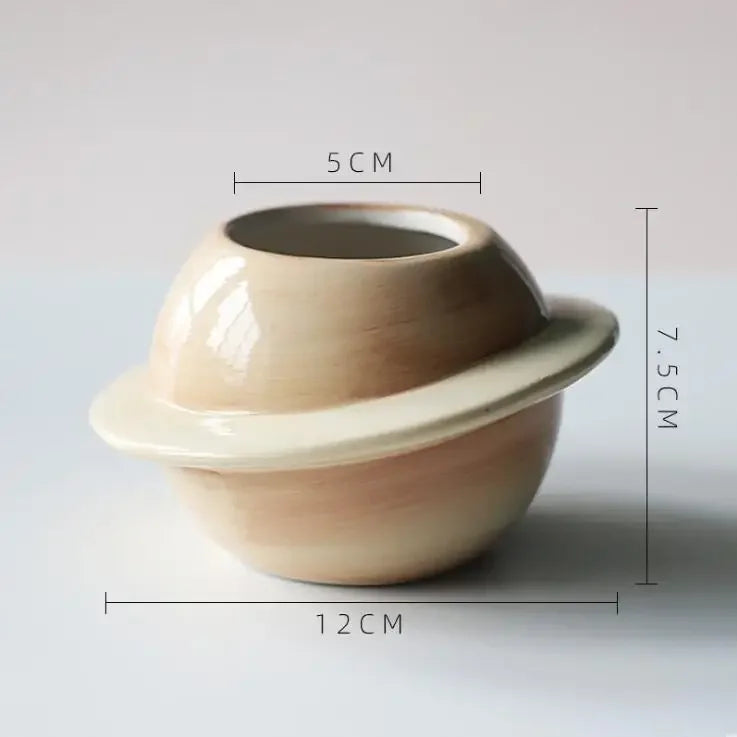 Plant Pot Creative Planet Ceramic Succulent Pot Round Planters Desktop Small Flower Pots Plant Flower Container Desktop Decor
