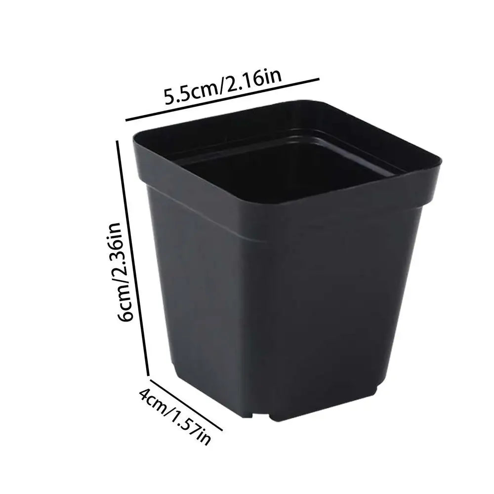 50PCS Square Seedling Pots Plastic Nursery Pot Plant Seeds Nursery Box Transplant Flower Garden Seedling Cultivation Container