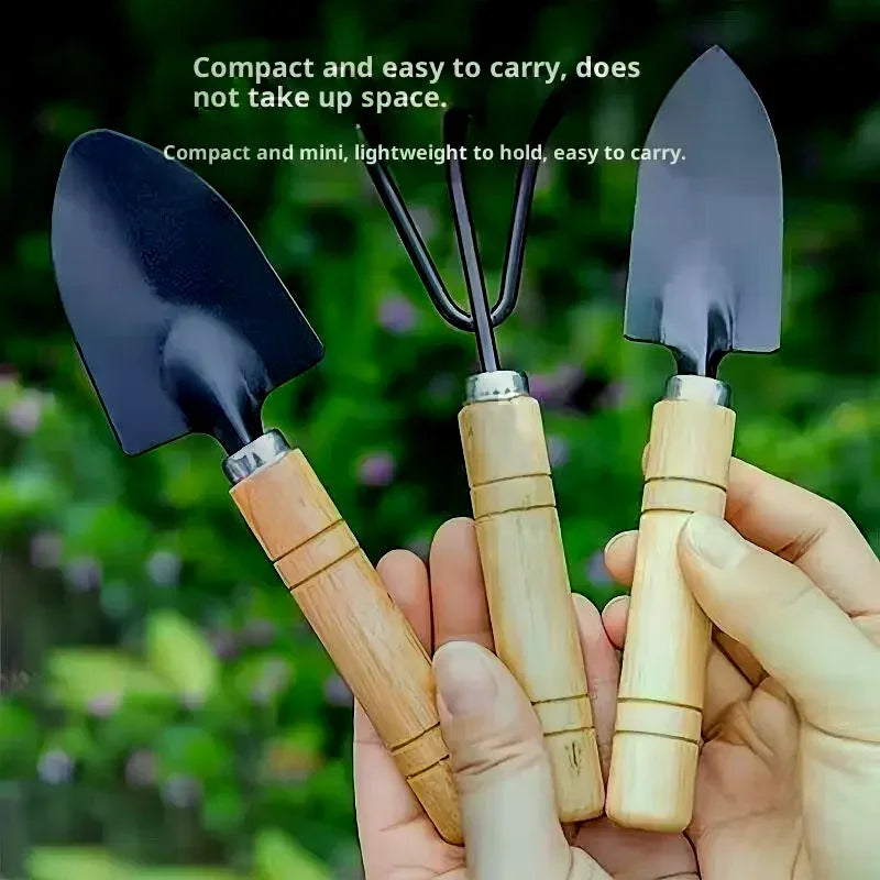 3Pcs/Set Mini Garden Tool Set For Garden Plants Flower Pot Cactus Vegetables Digging Weeding Indoor Small Plants Garden Tools