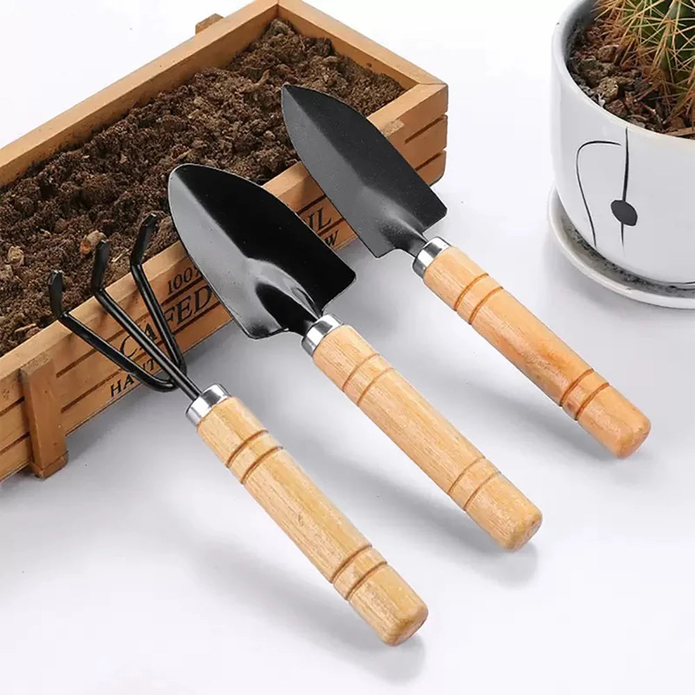 3Pcs/Set Mini Garden Tool Set For Garden Plants Flower Pot Cactus Vegetables Digging Weeding Indoor Small Plants Garden Tools