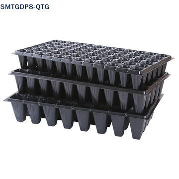 Hot！NEW 10Pcs Seedling Trays Plastic Gardening Germination Trays Black Seedling Container Garden Supplies For Vegetable Flower