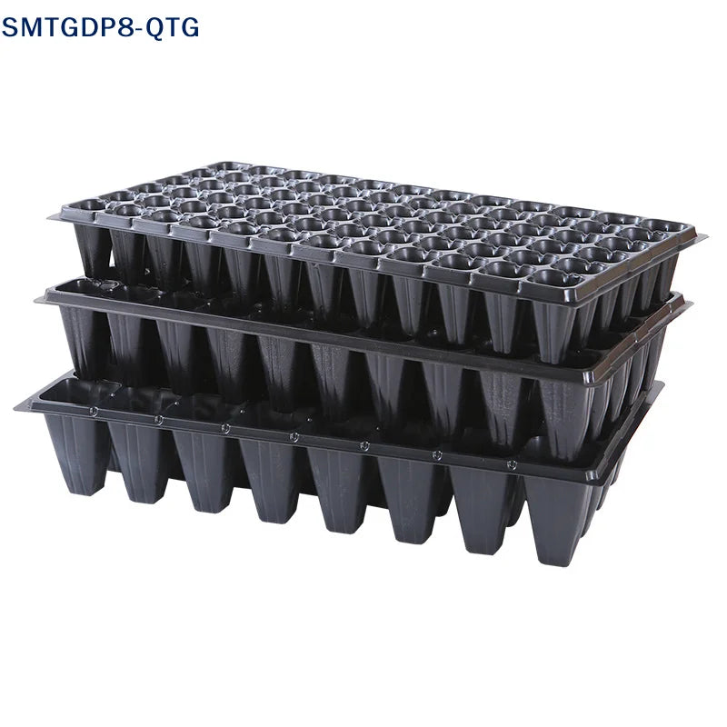 Hot！NEW 10Pcs Seedling Trays Plastic Gardening Germination Trays Black Seedling Container Garden Supplies For Vegetable Flower