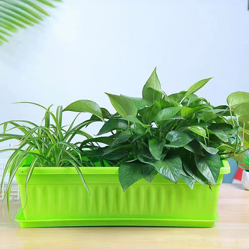 1Set Plastic Vegetable Planters Rectangular Flowerpots For Balcony Indoor Gardening Breathable Plants Pots Garden Tools