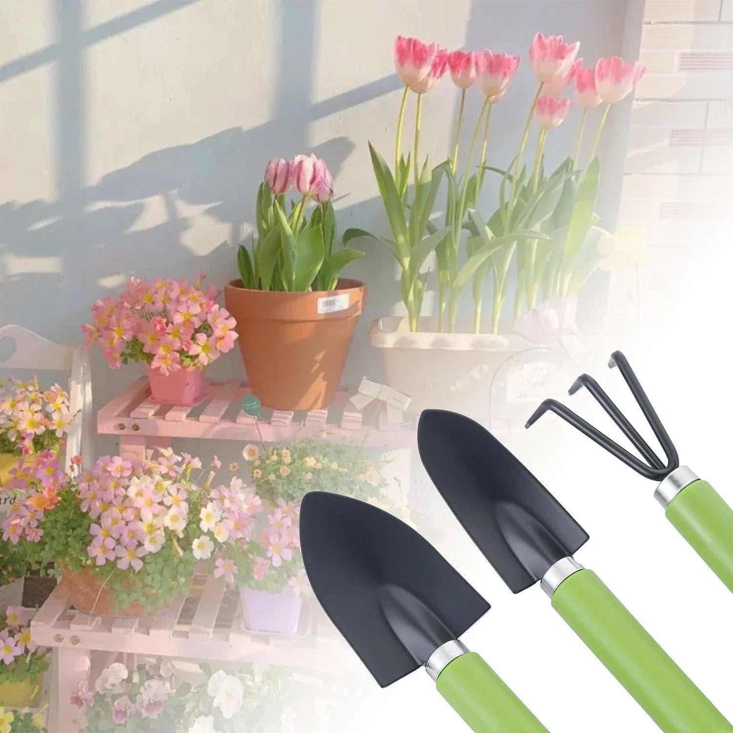3Pcs/Set Mini Gardening Shovel Gadgets For Plant Flower Pot Cactus Vegetables Planting Digging Weeding Small Plants Garden Tool