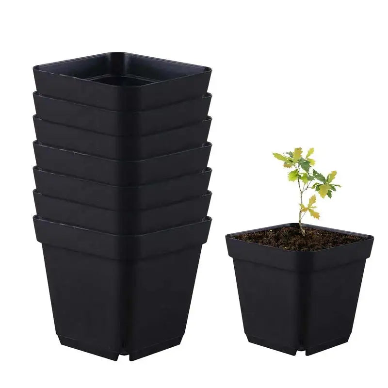 50PCS Square Seedling Pots Plastic Nursery Pot Plant Seeds Nursery Box Transplant Flower Garden Seedling Cultivation Container
