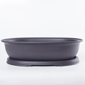 Oval-Shaped Pleastic Flowerpots Garden Plants Pot With Drainage Trays Cacti Bonsai Home Desktop Pots Decoration Accessories