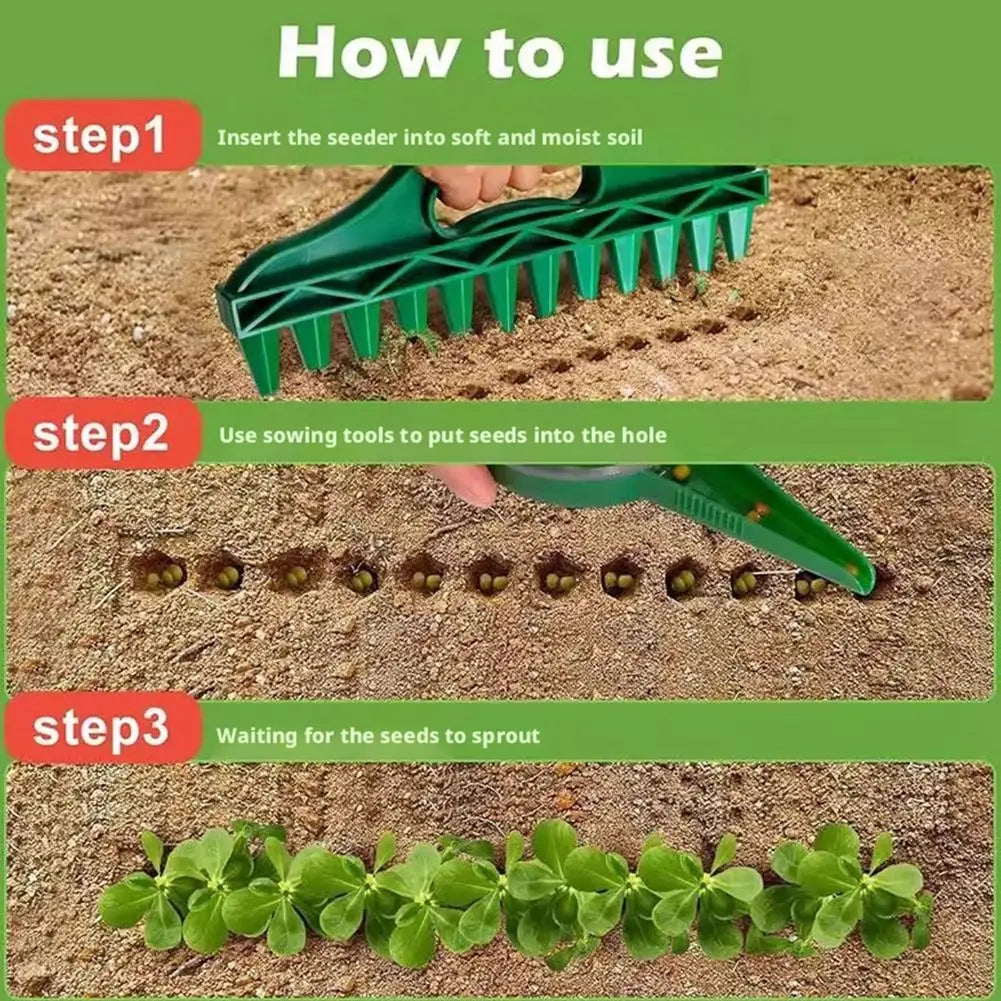 Manual Seeder Plant Seeds Soil Sowing Drill Garden Plants Vegetables Seed Drill Dispenser Flower Grow Gardening Accessories