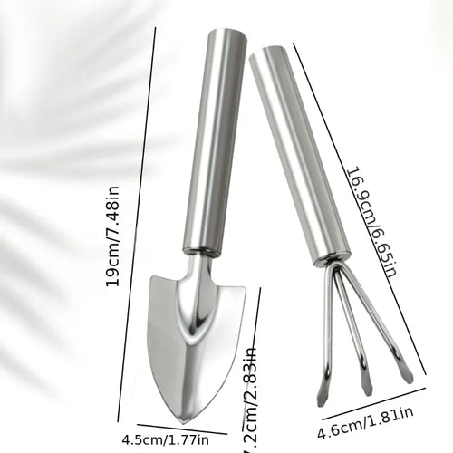 2Pcs/Set Mini Gardening Shovel Gadgets For Plant Flower Pot Cactus Vegetables Planting Digging Weeding Small Plants Garden Tool