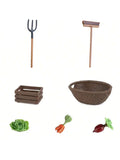 7 Miniature Gardening Tools, Outdoor Planting Scene Tools, Miniature Version of Vegetable and Fruit Planting Experience