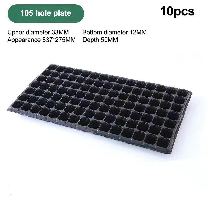 Hot！NEW 10Pcs Seedling Trays Plastic Gardening Germination Trays Black Seedling Container Garden Supplies For Vegetable Flower