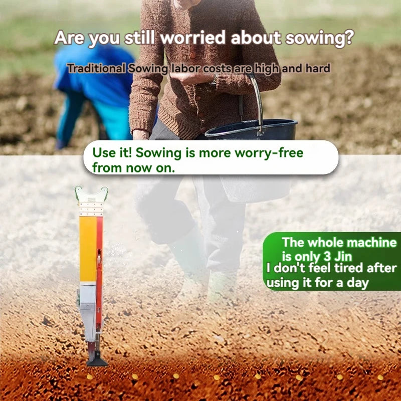 Manual Fertilizer All-in-one Machine Applicator Handheld Seeder Seed Drill Planting Corn Peanut Soybean Planter Garden Agricultu