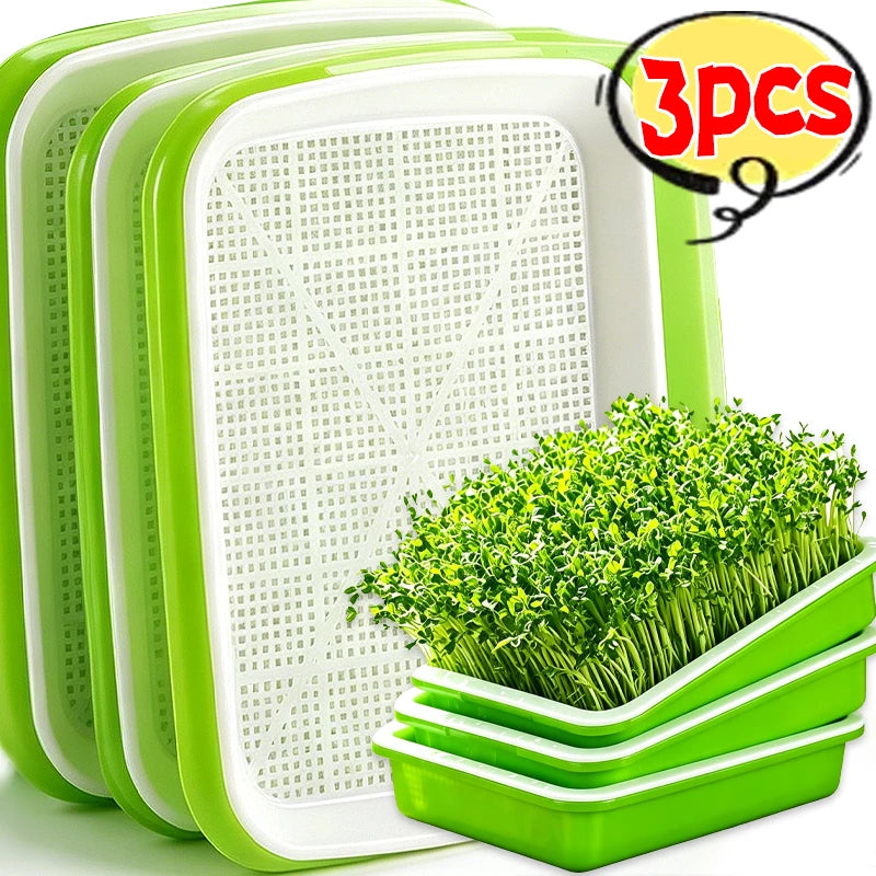 Garden Germination Tray Plant Seeds Pot Double Layer Arc Soilless Hydroponics Growing System Seedling Pots Gardening Accessories