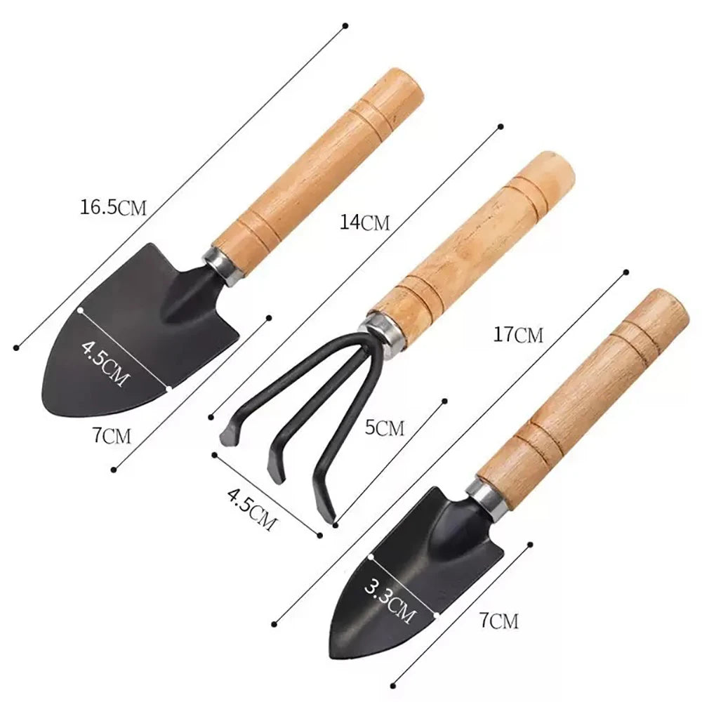 3Pcs/Set Mini Garden Tool Set For Garden Plants Flower Pot Cactus Vegetables Digging Weeding Indoor Small Plants Garden Tools