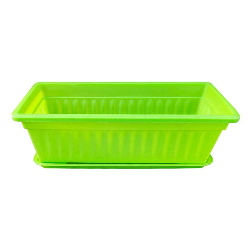 1Set Plastic Vegetable Planters Rectangular Flowerpots For Balcony Indoor Gardening Breathable Plants Pots Garden Tools