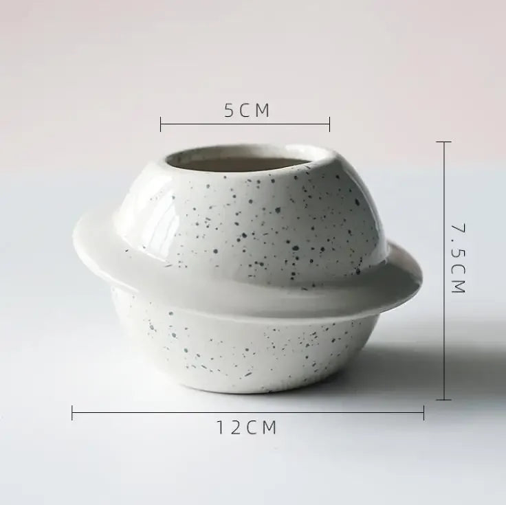 Plant Pot Creative Planet Ceramic Succulent Pot Round Planters Desktop Small Flower Pots Plant Flower Container Desktop Decor