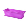 1Set Plastic Vegetable Planters Rectangular Flowerpots For Balcony Indoor Gardening Breathable Plants Pots Garden Tools