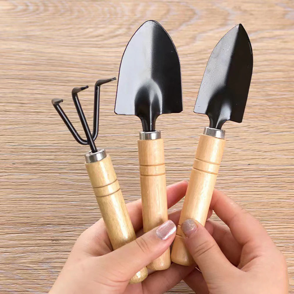 3Pcs/Set Mini Garden Tool Set For Garden Plants Flower Pot Cactus Vegetables Digging Weeding Indoor Small Plants Garden Tools