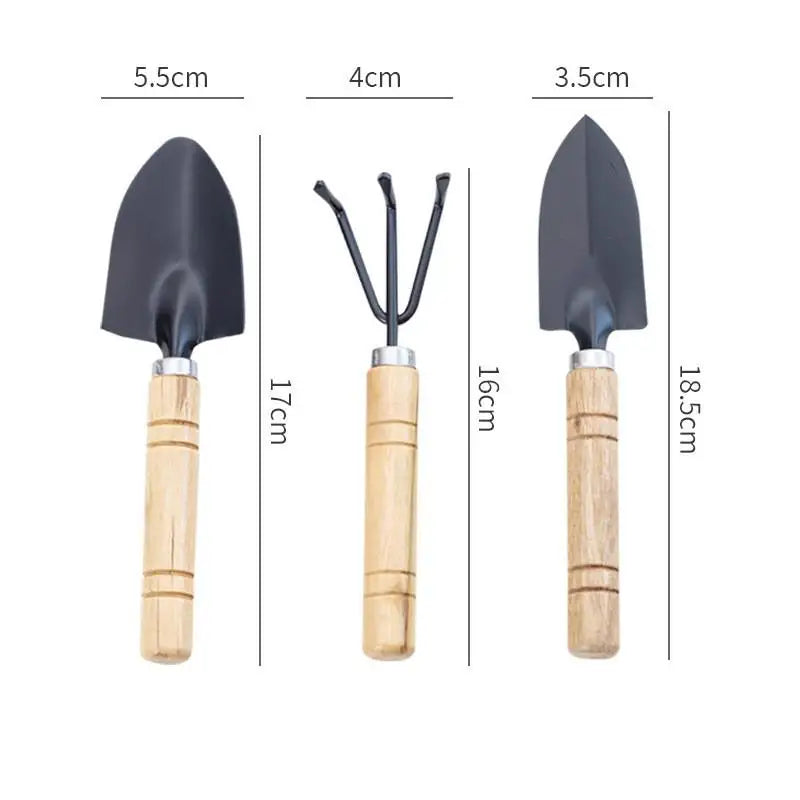 3Pcs/Set Mini Garden Tool Set For Garden Plants Flower Pot Cactus Vegetables Digging Weeding Indoor Small Plants Garden Tools