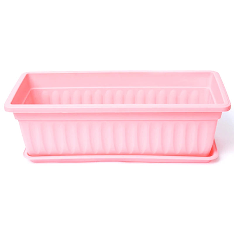 1Set Plastic Vegetable Planters Rectangular Flowerpots For Balcony Indoor Gardening Breathable Plants Pots Garden Tools
