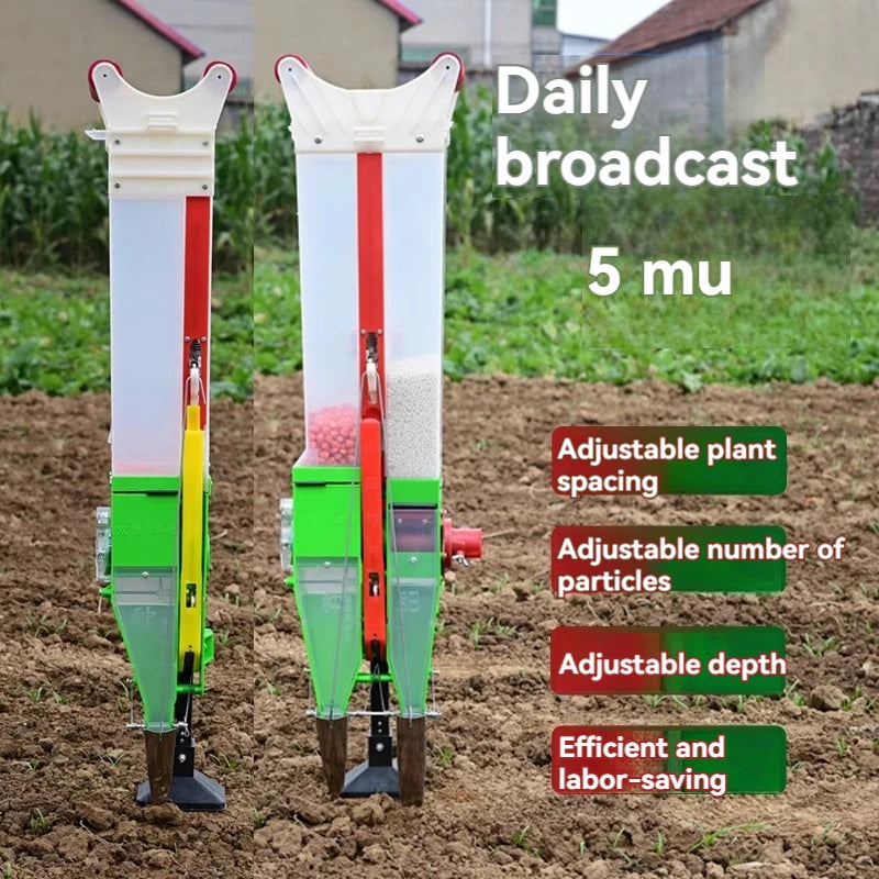 Manual Fertilizer All-in-one Machine Applicator Handheld Seeder Seed Drill Planting Corn Peanut Soybean Planter Garden Agricultu