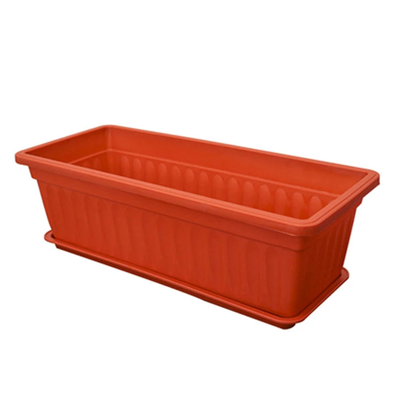 1Set Plastic Vegetable Planters Rectangular Flowerpots For Balcony Indoor Gardening Breathable Plants Pots Garden Tools