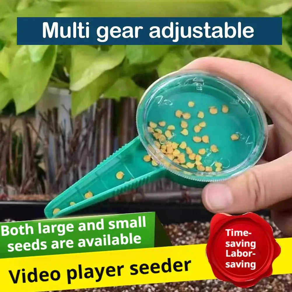1/2/5PCS Green Seed Dispenser,Garden Plant Adjustable Seeder Sower Planter, Hand Seeder Seed Dispenser for Lawn Garden Spreaders