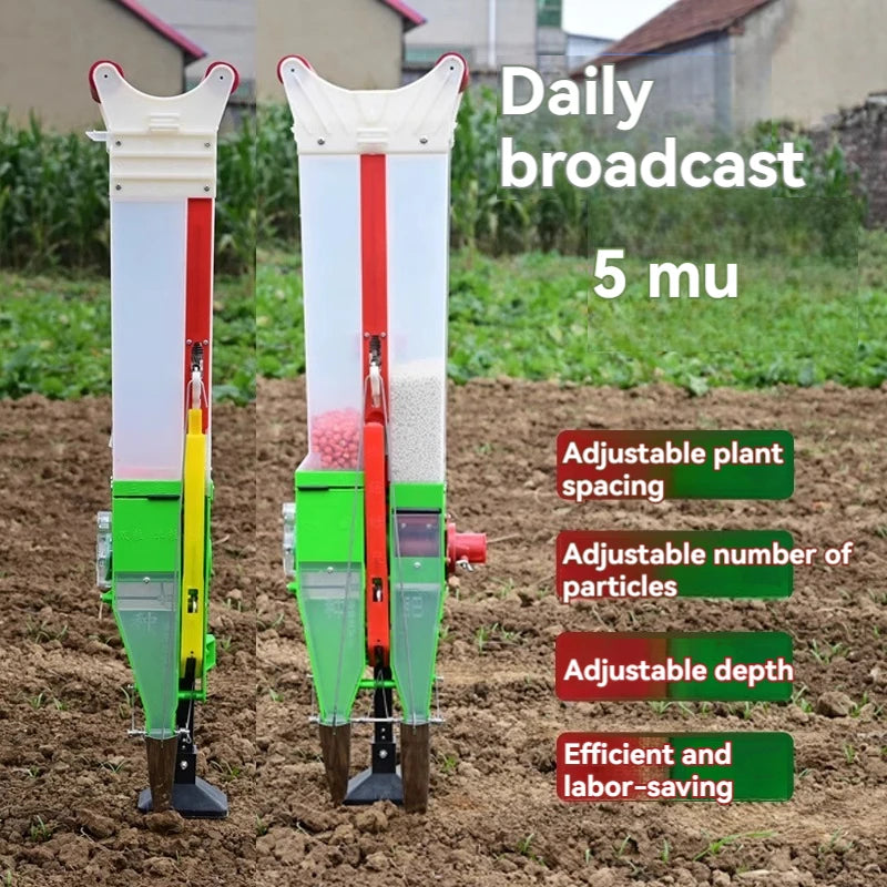 Manual Fertilizer All-in-one Machine Applicator Handheld Seeder Seed Drill Planting Corn Peanut Soybean Planter Garden Agricultu