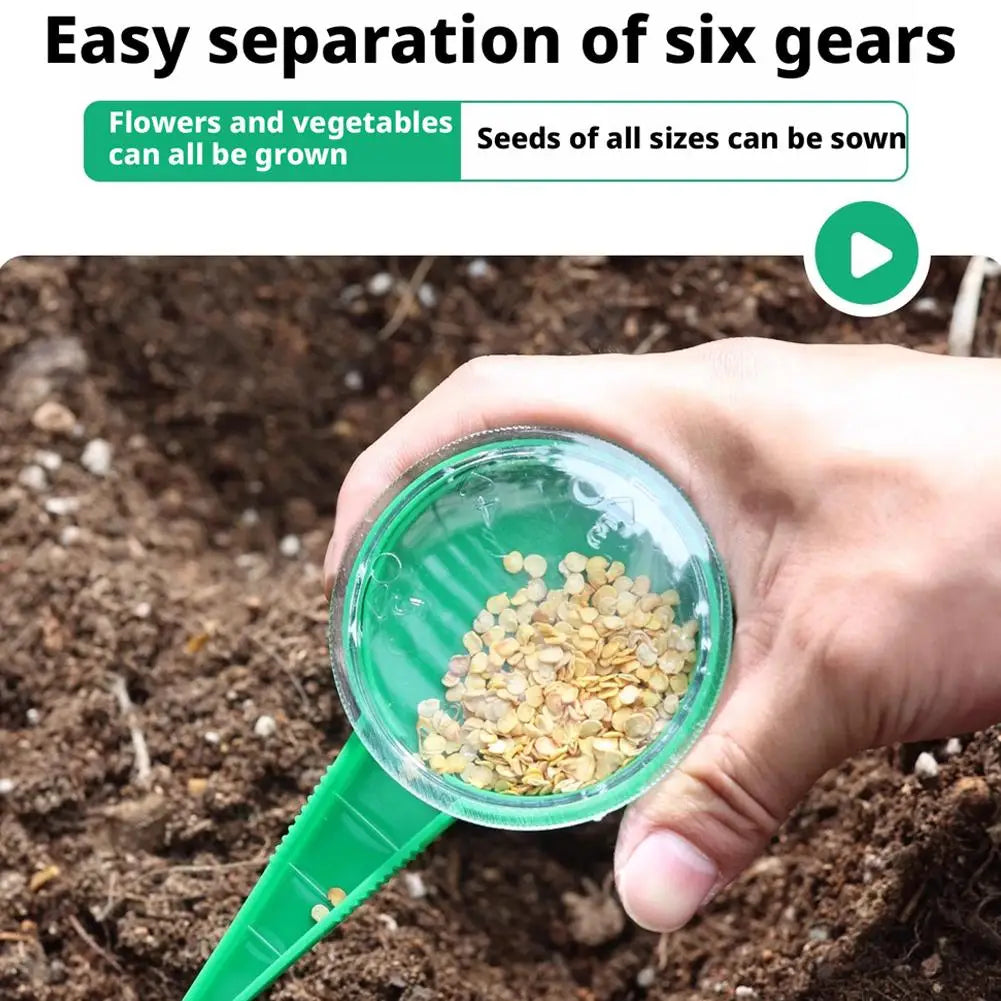 1/2/5PCS Green Seed Dispenser,Garden Plant Adjustable Seeder Sower Planter, Hand Seeder Seed Dispenser for Lawn Garden Spreaders