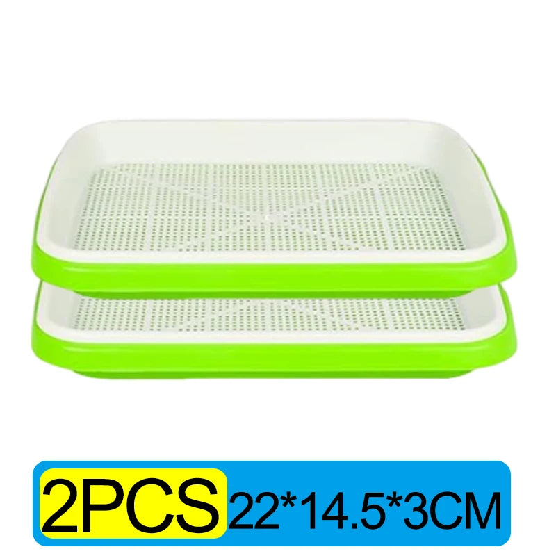 Garden Germination Tray Plant Seeds Pot Double Layer Arc Soilless Hydroponics Growing System Seedling Pots Gardening Accessories