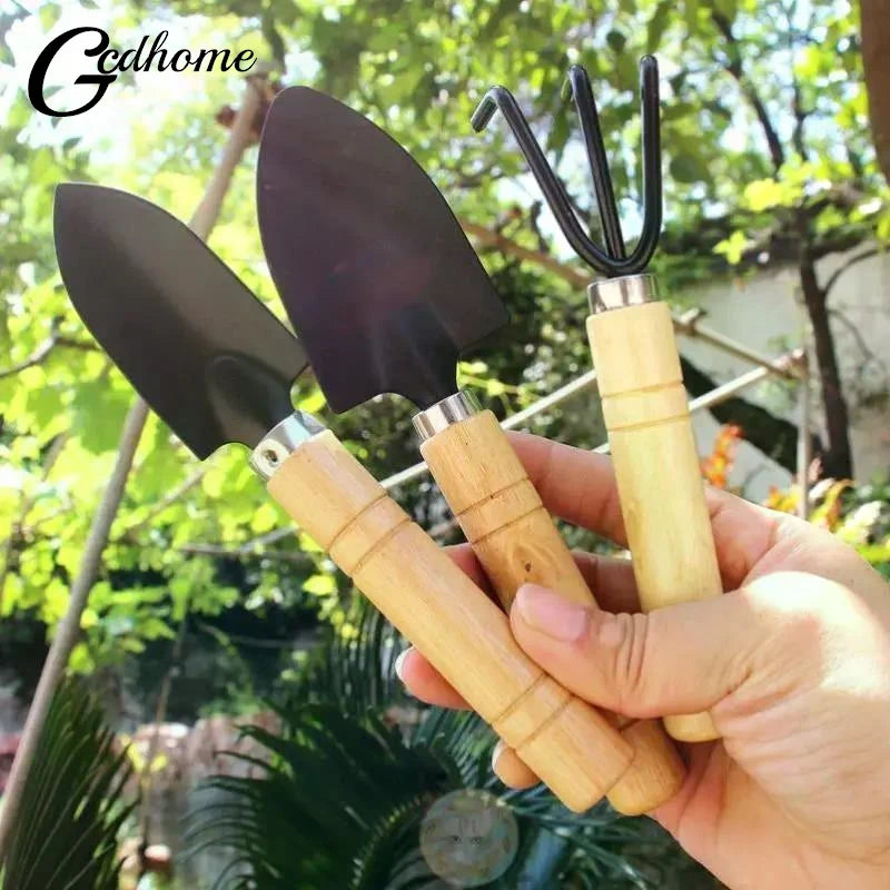 【W】3Pcs/Set Mini Garden Tool Set For Garden Plants Flower Pot Cactus Vegetables Digging Weeding Indoor Small Plants Garden Tools