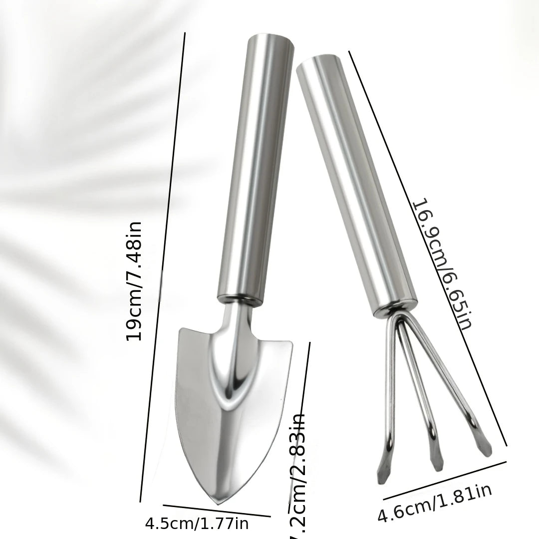 2Pcs/Set Mini Gardening Shovel Gadgets For Plant Flower Pot Cactus Vegetables Planting Digging Weeding Small Plants Garden Tool