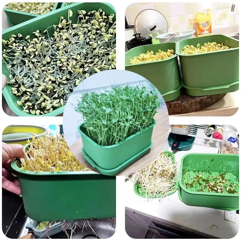 Plastic Grow Nursery Pots Vegetable Soilless Nursery Trays Seed Germination Tray Seedling Sprout Plate Garden Supplies