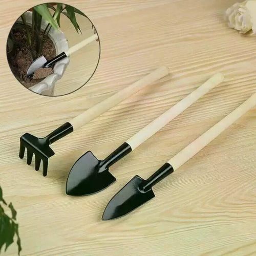 3Pcs/Set Mini Garden Tool Set For Garden Plants Flower Pot Cactus Vegetables Digging Weeding Indoor Small Plants Garden Tools