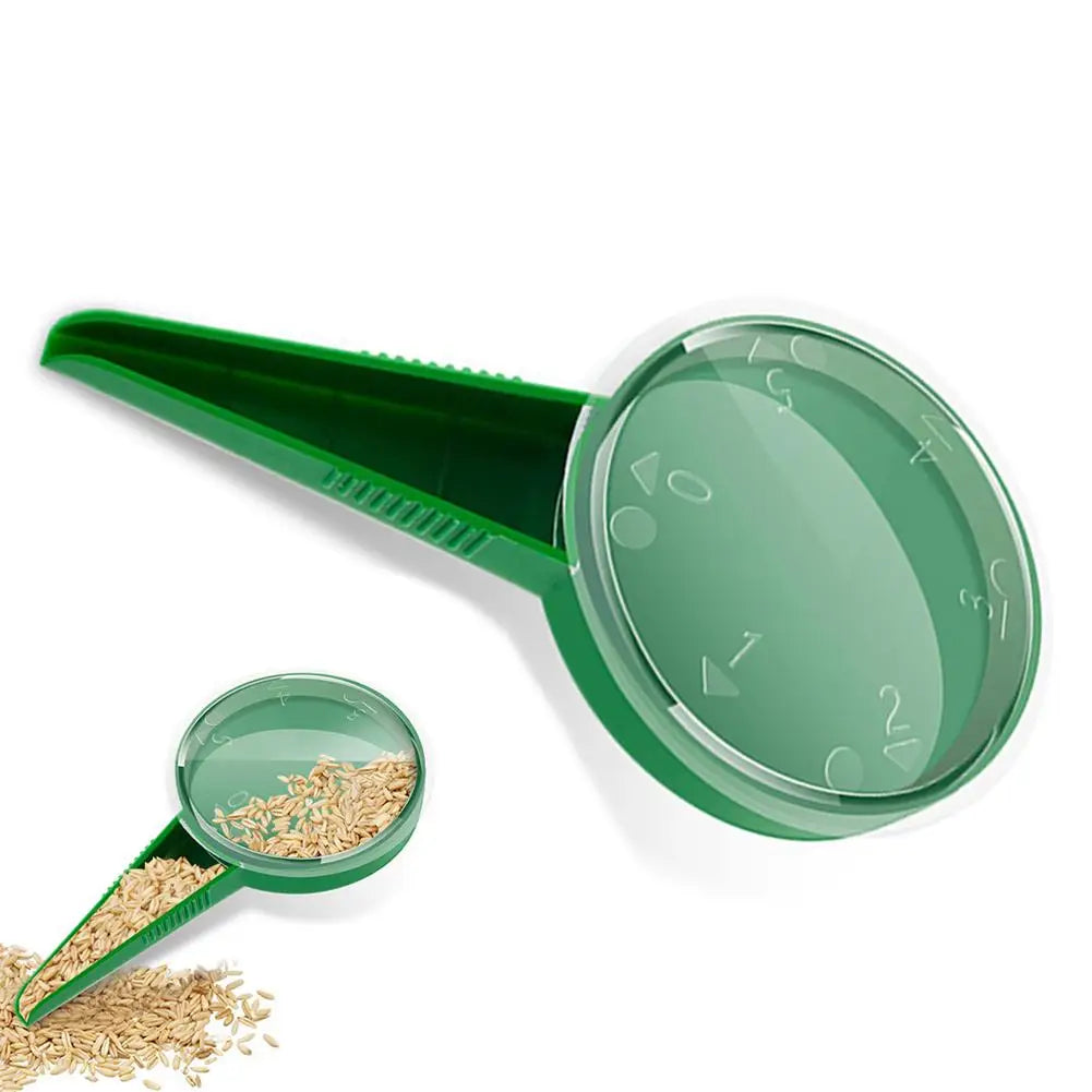 1/2/5PCS Green Seed Dispenser,Garden Plant Adjustable Seeder Sower Planter, Hand Seeder Seed Dispenser for Lawn Garden Spreaders